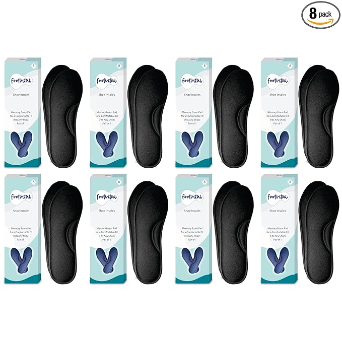 Shoprythm foot Vital 7 / Black / Pack of 8 Memory Foam Shoe Insoles Shoprythm foot Vital 7 / Black / Pack of 8 Memory Foam Shoe Insoles